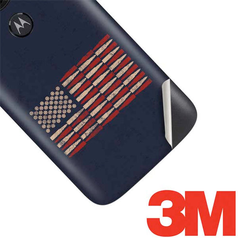 Blue Bullet American Flag Moto E5 Play Skin
